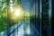 The picture shows A smart data center using sustainable HVAC solutions