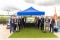Carrier Rental Systems representatives beside rental heating, cooling and energy equipment at George Leslie Innovation Day.