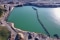 Quarry operation with water management and material handling systems in place.
