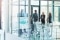 Central London office development with people