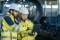 Manufacturing team managing conditions to support production processes